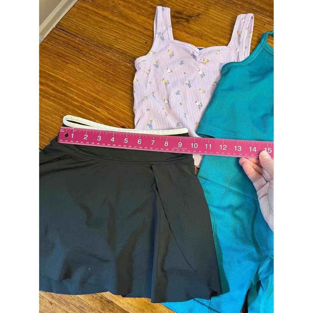 Old Navy 90 Degree All in Motion Activewear Bundle Kids 6-7 7-8 Teal Purple EUC